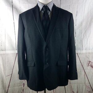 NWT AZZURO 46S 2 Button Black Suit Jacket